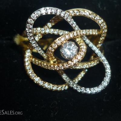 Diamond micro pave diamond ring