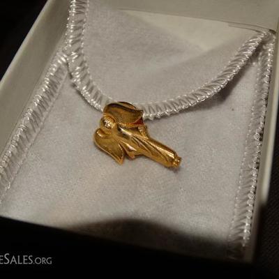 14K Retired James Avery Gold Angel Tie Tack