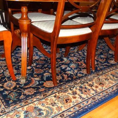 Area Rug $250.00
Duncan Phyfe Antique Table plus 6 Chairs $1800.00