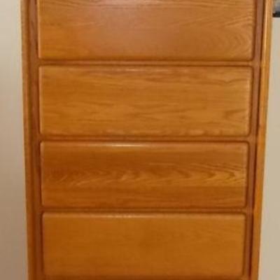 MMM005 Solid Wood Six-Drawer Dresser and Hand Crafted Vessel