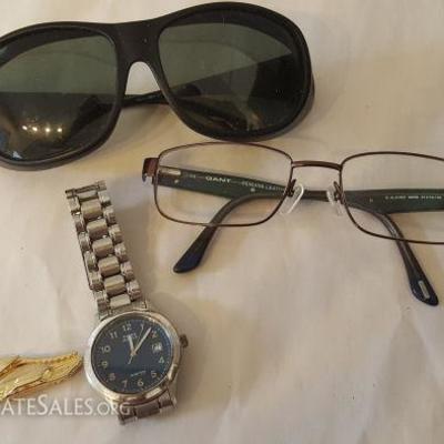 MMM068 Gold Tone Tie Clip, Timex Men's Watch, Sunglasses & More