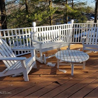 Adirondack wood deck furniture