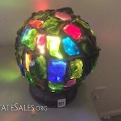 Mulit-Colored Glass Ball Lamp