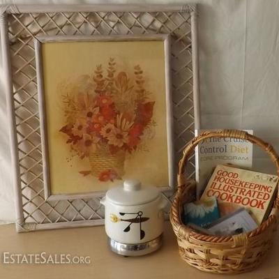 WHT004 Water Color Floral Painting, West Bend Hot Pot & more!
