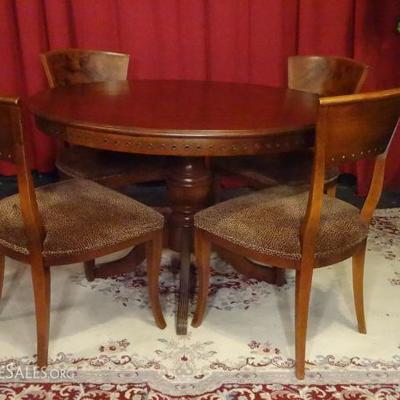 5 PC HARRIS MARCUS REGENCY STYLE DINING TABLE WITH 4 CHAIRS, MADE IN ITALY