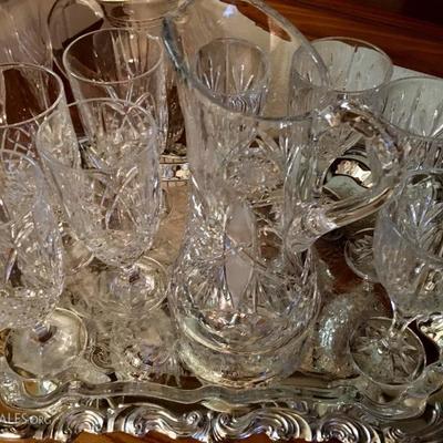 Glassware and crystal for days! Barware with ice buckets, pitchers, wineopener and more. 