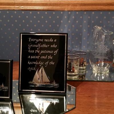 Sailing accessories, glassware, Lladro and artwork