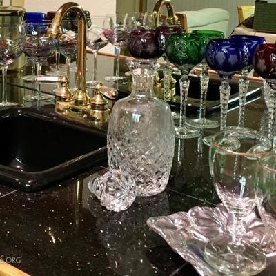 Glassware and crystal for days! Barware with ice buckets, pitchers, wineopener and more. 