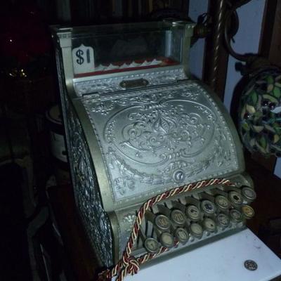 1913 NATIONAL BRASS CANDY STORE CASH REGISTER. WORKS!! SWEET!!