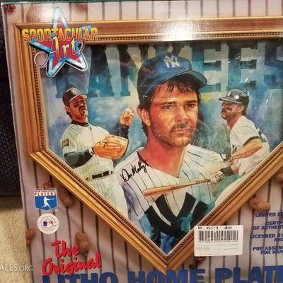 Signed Don Mattingly lithograph.