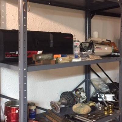 Shelves filled with hardware and tools