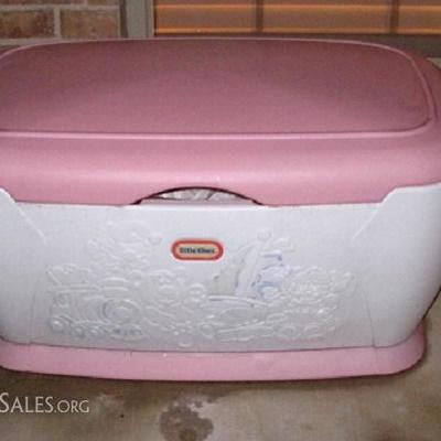 Little Tikes Large Girls Pink White Toy Chest