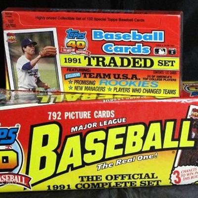 Topps 40 Years of Baseball The Official 1991 Complete Set 792 Picture Cards and 1991 Traded Set Featuring Exclusive Team USA Promising...