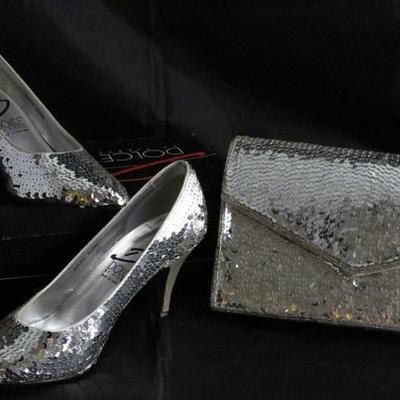 Dolce by Pierre Sequin Pumps and Sequin Evening Bag