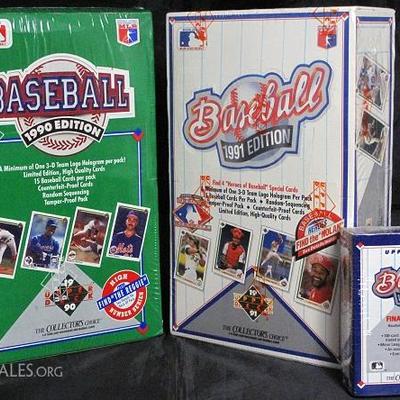 MLB Upper Deck Baseball: 1990 (2 ea) & 1991 (4 ea. 1 opened) Edition Collectors Choice Box 36 Count Packs.  Baseball Upper Deck 1991...