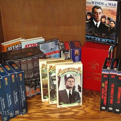 Various American History VHS Sets and 