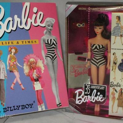 Barbie Her Life & Times by Billy Boy Paperback (1992) Book; Barbie 35th Anniversary Doll (1993) A Special Edition Reproduction of...