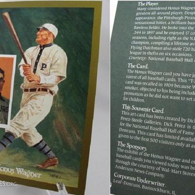 Pittsburgh Pirates, Bonus Wagner jumbo 5x7 Baseball Card