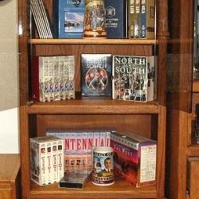 Cabinet view of VHS & DVD Sets