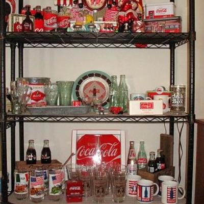 Coca-Cola, Coca-Cola and More Coca-Cola!!  Shelf on Right Close Up