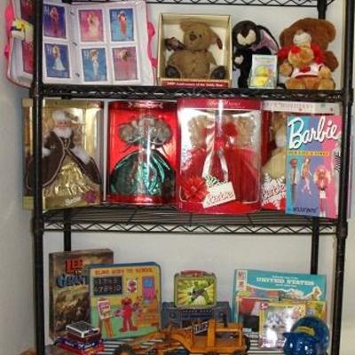 Shelf with Barbie Collection, Toys and Games