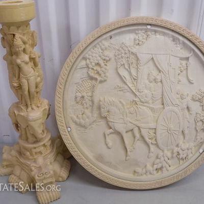 WPM009 Ornate Resin Side Table Made in Italy
