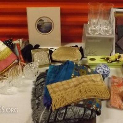 WPM098 Scarves, Coasters, Evening Bags, Crystal, Escada Top & More!
