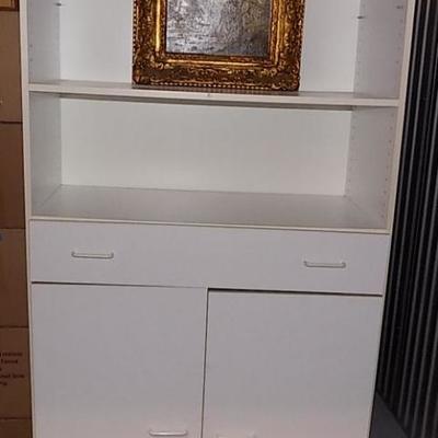 WPM010 TV/Audio Cabinet and Framed  Oil Painting
