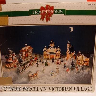 WPM027 Collectible 27 Piece Porcelain Victorian Village
