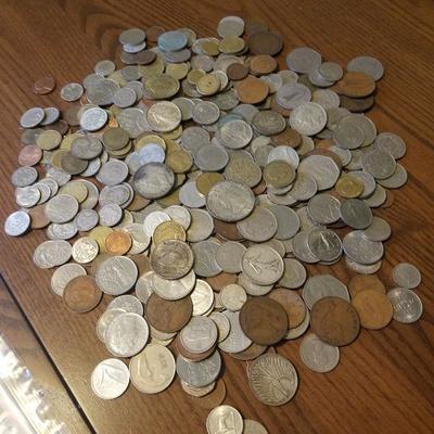 Vintage foreign coins
