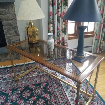 Iron & glass top table