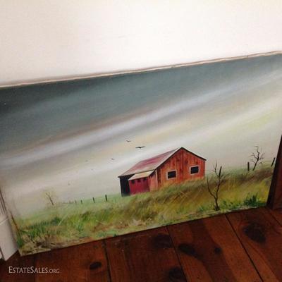 OIL ON CANVAS PURCHASED FROM THE ESTATE OF ACE FREELEY  BEAUTIFUL PIECE 