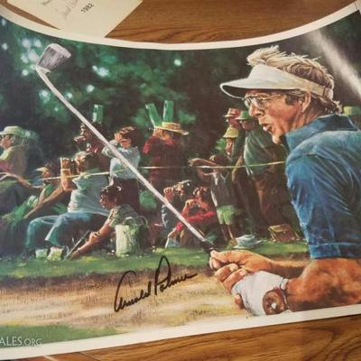 Arnold Palmer Lot Autographed Druid Hills Women's Golf Association 1982 piece of paper, Arnold Palme