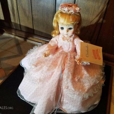 Madame Alexander doll Cinderella. In display case