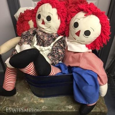 Raggedy Ann and Andy Dolls.