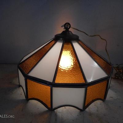 Slag Glass Hanging Lamp