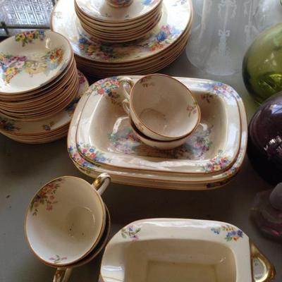 Old cottage china set