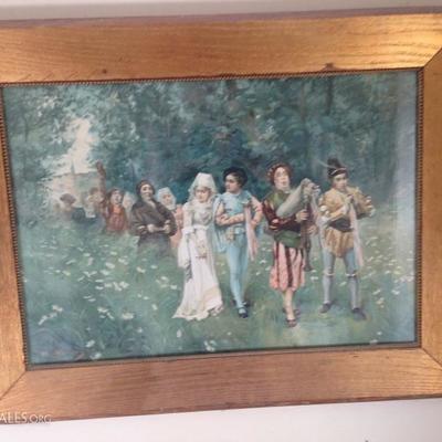 Framed print of wedding party