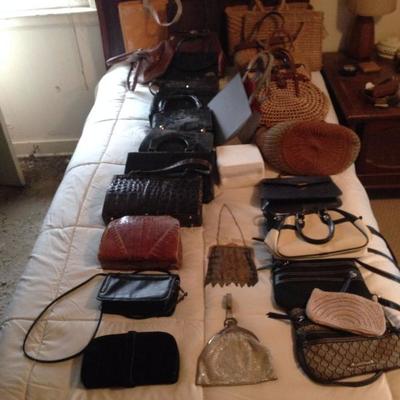 Collection of vintage purses