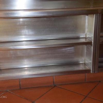 Stainless steel shelves