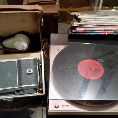 Vintage Camera/Records/ Record Player