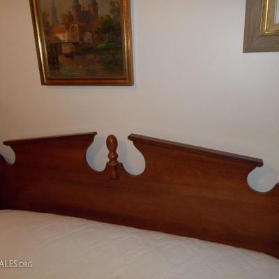 Queen bed with box spring and mattress $220