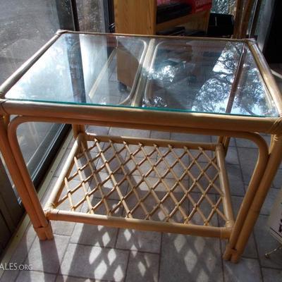 Rectangular glass table $56
26 X 21 X 20