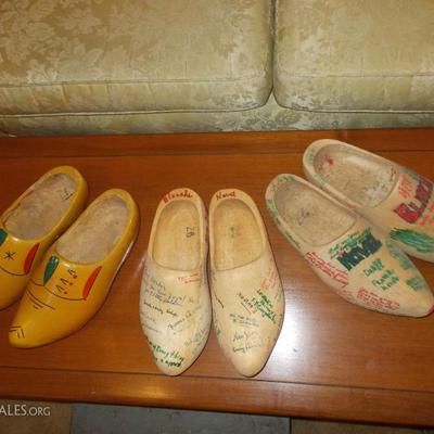 Dutch wooden shoes $20 for pair on left
$15 for other two pair