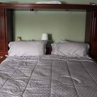 Solid wood bed with Sterns and Foster King Mattress Set