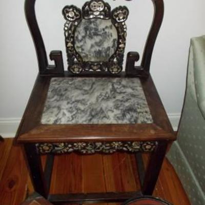 Antique Chinese Marble chair valued at $1000, Sale $500