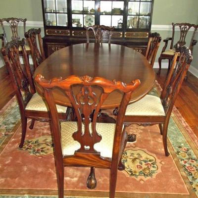Turn of the century Chippendale style table with multiple leaves $1800