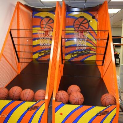 Arcade basketball machine.