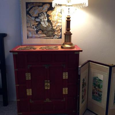 Asian Red Cabinet