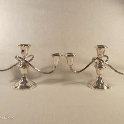 
Pair of Sterling Gorham Triple Arm Candlesticks #661
$288